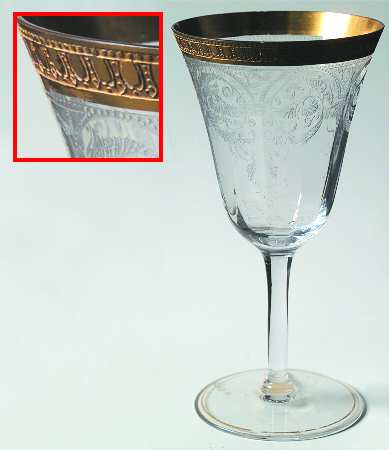 Etch 704 (Gold Encrusted) Water Goblet