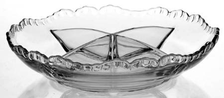 Gadroon Clear 7" Round 4 Part Relish