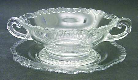 Gadroon Clear Cream Soup & Saucer Set (Shape 3500)