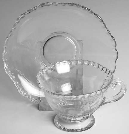 Gadroon Clear Cup & Saucer Set (Shape 3500)