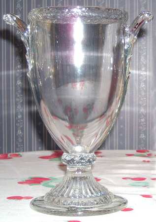 Gadroon Clear 12" Footed Urn No Lid