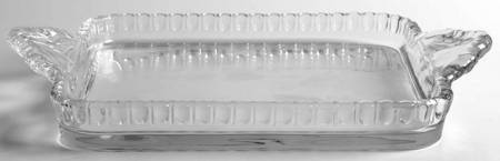 Gadroon Clear Handled Square Tray