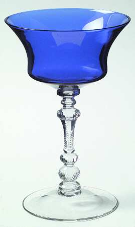 Gadroon Cobalt Champagne/Tall Sherbet