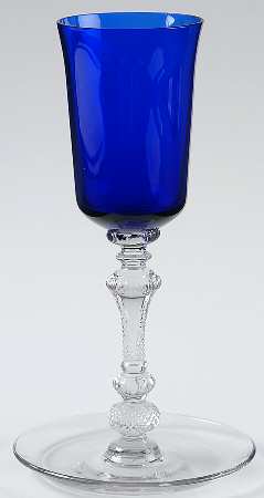 Gadroon Cobalt Cup Foot Torchere