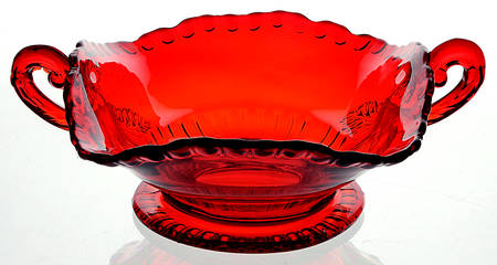 Gadroon Ruby Handled Open Candy Dish