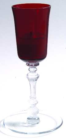 Gadroon Ruby Cup Foot Torchere