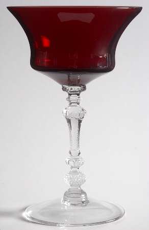 Gadroon Ruby Champagne/Tall Sherbet