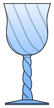 Gyro Optic Moonlight Blue Water Goblet