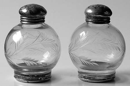 Harvest (Cut) Shaker Set & Sterling Lids