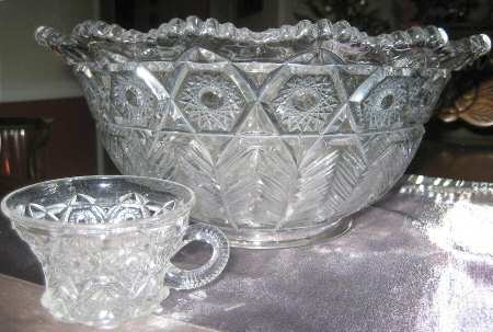 Inverted Feather Punch Bowl