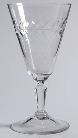 Laurel Wreath Clear (Stem 3106) Footed Tumbler by Cambridge