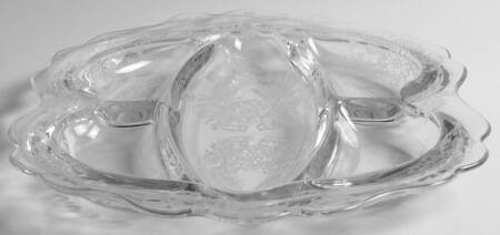 Lorna Clear (Stem 3035) #3900 120 12" Oblong 5 Part Relish