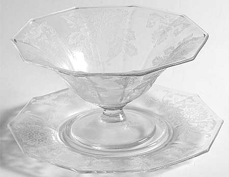 Lorna Clear (Stem 3035) Mayonnaise Bowl and Underplate