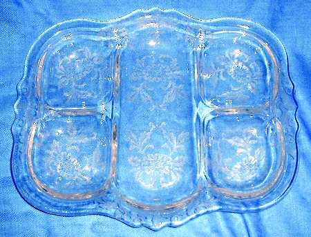 Lorna Clear (Stem 3035) 12" Oblong 5 Part Relish