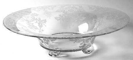 Lorna Clear (Stem 3035) 12" 4-Toed Footed Bowl