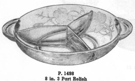 Magnolia Clear 9" 3 Part Round Relish