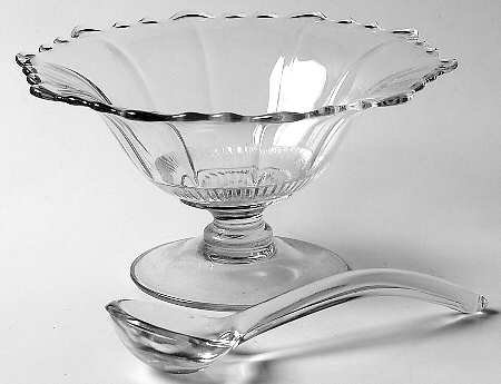 Martha Clear Martha/276 Footed Mayonnaise with Ladle
