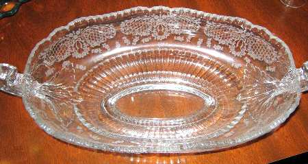 Minerva Clear (Stem 3500) 16" Oval Handled Footed Bowl