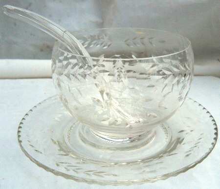 Minuet Mayonnaise Bowl, Underplate and Ladle