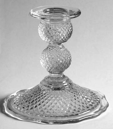 Mt. Vernon Clear Single Light Candlestick