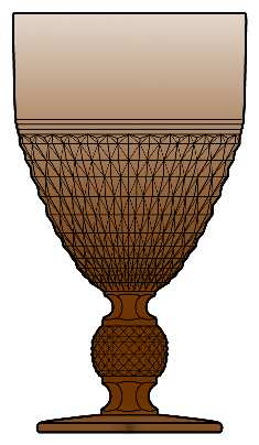 Mt. Vernon Amber Water Goblet