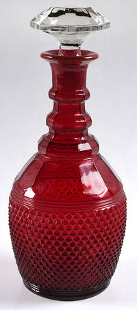 Mt. Vernon Red Decanter & Stopper
