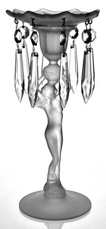 Nude Stems-All Colors & Variations Single Candlestick with Bobeche and 8 Prisms