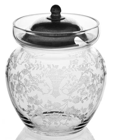 Portia Clear (Stem 3121) Marmalade & Sterling Lid