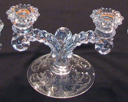 Portia Clear (Stem 3121) Martha/495 2 Light Candlestick