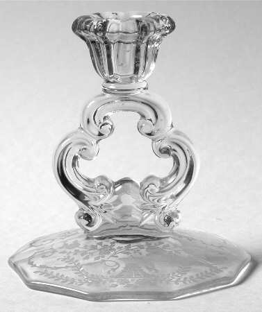 Portia Clear (Stem 3121) Single Light Candlestick