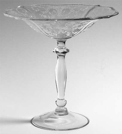 Portia Clear (Stem 3121) 3400 7" Height X 7" Width Tall Comport