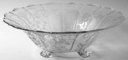 Portia Clear (Stem 3121) 12" 3-Toed Footed Bowl