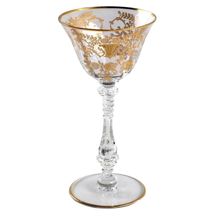 Portia Clear (Stem 3121, Gold Encrusted) Liquor Cocktail
