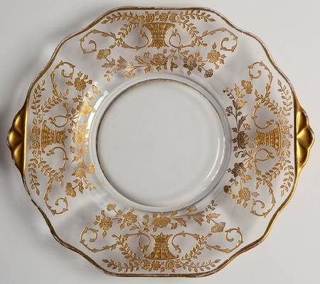 Portia Clear (Stem 3121, Gold Encrusted) Shape 3400 Mayonnaise Underplate