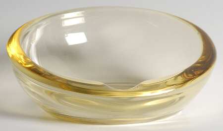 Pristine (Stem 1936) 6" Mandarin Gold Round Ashtray