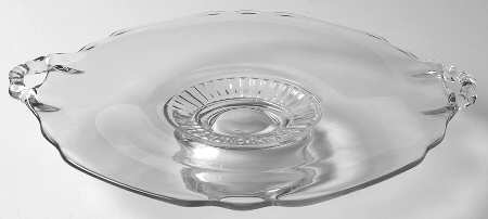 Pristine (Stem 1936) 9" Handled Footed Plate