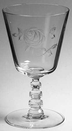 Radiant Rose (Stem#1958, Cut) Water Goblet