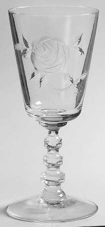 Radiant Rose (Stem#1958, Cut) Wine Glass