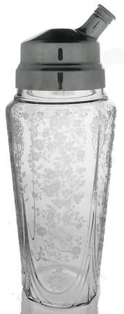 Rose Point Clear Cocktail Shaker with #10 Top (3400/175)