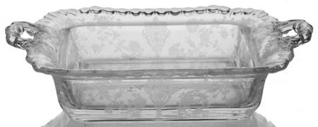 Rose Point Clear Honey Dish No Lid