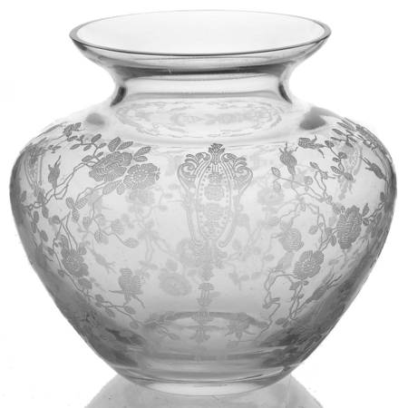 Rose Point Clear 4" Flower Vase