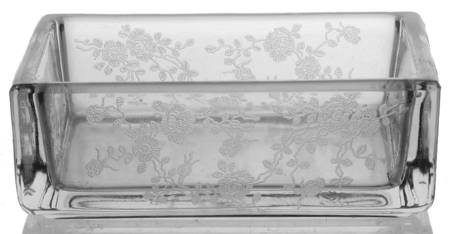 Rose Point Clear Cigarette Box No Lid