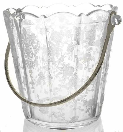 Rose Point Clear 3900/671 Ice Bucket with Handle