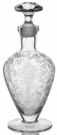 Rose Point Clear Cordial Decanter & Stopper