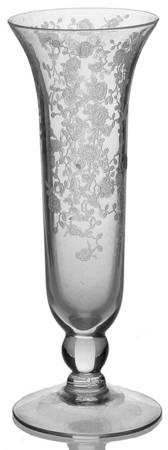 Rose Point Clear 6" Footed Flower Vase