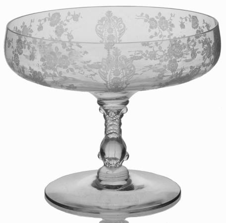 Rose Point Clear Round Compote (Height X Width)