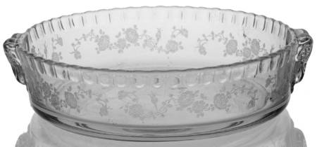 Rose Point Clear Ram's Head Candy Box No Lid