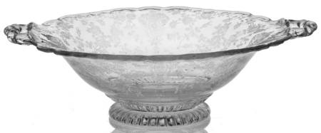 Rose Point Clear Round Low Handled Comport (Height X Width)