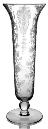 Rose Point Clear 11" Flower Vase