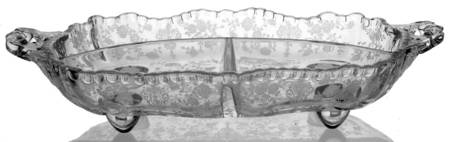 Rose Point Clear #3500/64 4-Toed 3 Part Relish